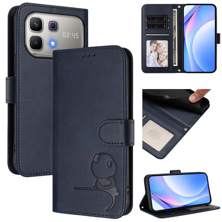 Litter Panda Embossing RFID Leather Phone Case with Lanyard, For Infinix GT 50 Pro 5G, For Infinix Note Edge 5G, For Infinix Smart 20 4G, For Infinix Note 60 / 60 Pro 5G, For Infinix Smart 10 Plus 4G, For Infinix Smart 10 / Tecno Pop 10                ...