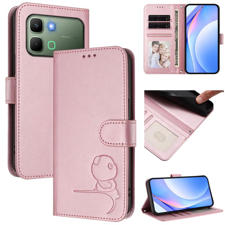 Litter Panda Embossing RFID Leather Phone Case with Lanyard, For Infinix GT 50 Pro 5G, For Infinix Note Edge 5G, For Infinix Smart 20 4G, For Infinix Note 60 / 60 Pro 5G, For Infinix Smart 10 Plus 4G, For Infinix Smart 10 / Tecno Pop 10                ...
