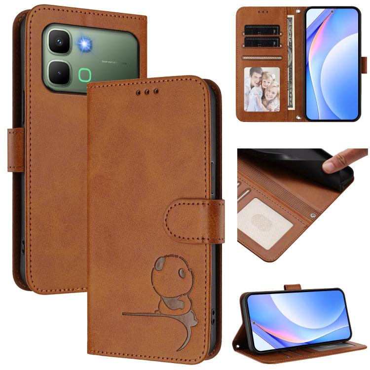 Litter Panda Embossing RFID Leather Phone Case with Lanyard, For Infinix GT 50 Pro 5G, For Infinix Note Edge 5G, For Infinix Smart 20 4G, For Infinix Note 60 / 60 Pro 5G, For Infinix Smart 10 Plus 4G, For Infinix Smart 10 / Tecno Pop 10                ...