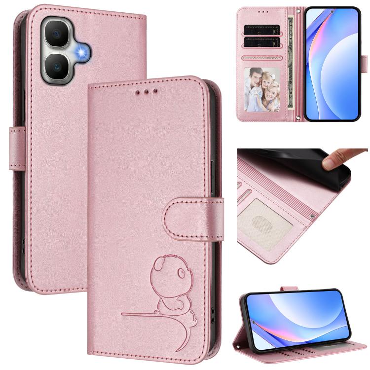 Litter Panda Embossing RFID Leather Phone Case with Lanyard, For Infinix GT 50 Pro 5G, For Infinix Note Edge 5G, For Infinix Smart 20 4G, For Infinix Note 60 / 60 Pro 5G, For Infinix Smart 10 Plus 4G, For Infinix Smart 10 / Tecno Pop 10                ...