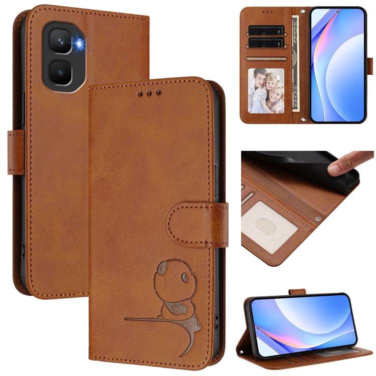 Litter Panda Embossing RFID Leather Phone Case with Lanyard, For Infinix GT 50 Pro 5G, For Infinix Note Edge 5G, For Infinix Smart 20 4G, For Infinix Note 60 / 60 Pro 5G, For Infinix Smart 10 Plus 4G, For Infinix Smart 10 / Tecno Pop 10                ...