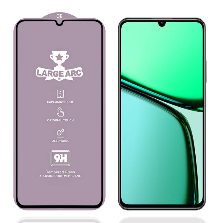 9H 0.4mm High Aluminum Large Arc Tempered Glass Film, For Realme C61 / C63 / Note 60, For Realme C61 India, For Realme 12 5G, For Realme 12+, For Realme C53 / C51 / C50 / Note 50, For Realme C65, For Realme C55 4G, For Realme C35