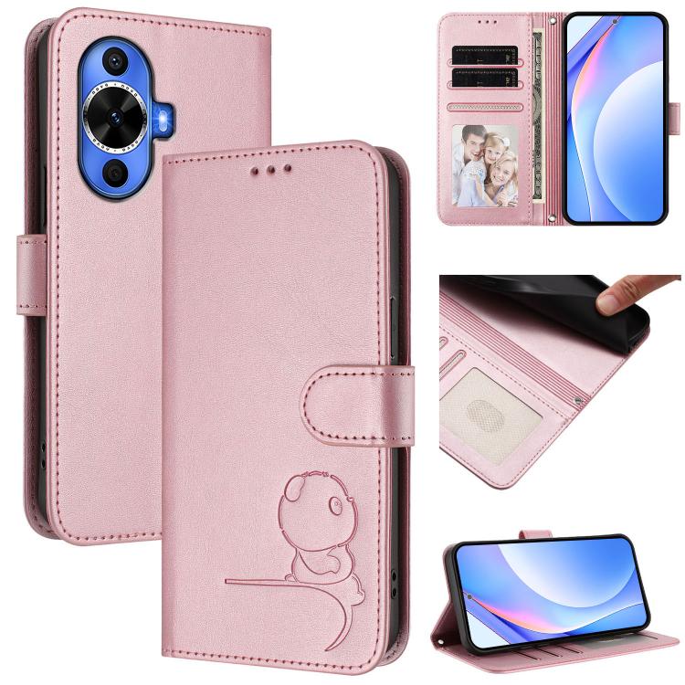 Litter Panda Embossing RFID Leather Phone Case with Lanyard, For Huawei nova 12i / nova 13i 4G, For Huawei Mate 70 Pro, For Huawei Mate 70, For Huawei nova 13 Pro, For Huawei nova 12 / nova 13, For Huawei Pura 70 Pro / 70 Pro+, For Huawei nova 12s     ...