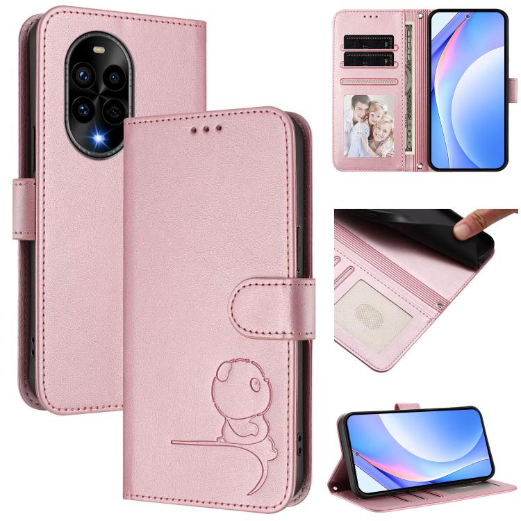 Litter Panda Embossing RFID Leather Phone Case with Lanyard, For Huawei nova 12i / nova 13i 4G, For Huawei Mate 70 Pro, For Huawei Mate 70, For Huawei nova 13 Pro, For Huawei nova 12 / nova 13, For Huawei Pura 70 Pro / 70 Pro+, For Huawei nova 12s     ...
