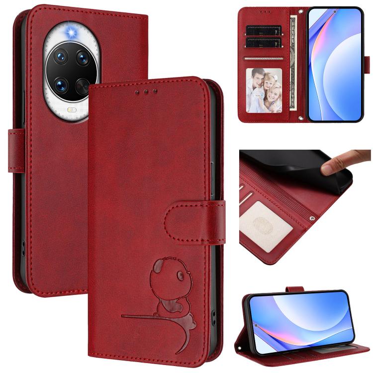 Litter Panda Embossing RFID Leather Phone Case with Lanyard, For Huawei nova 14 Lite / nova 16z, For Huawei Mate 70 Air, For Huawei Pura 80 Ultra, For Huawei Pura 80 Pro, For Huawei Pura 80, For Huawei nova 14 Ultra, For Huawei nova 14 Pro             ...