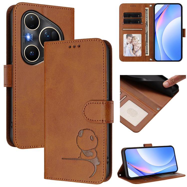 Litter Panda Embossing RFID Leather Phone Case with Lanyard, For Huawei nova 14 Lite / nova 16z, For Huawei Mate 70 Air, For Huawei Pura 80 Ultra, For Huawei Pura 80 Pro, For Huawei Pura 80, For Huawei nova 14 Ultra, For Huawei nova 14 Pro             ...