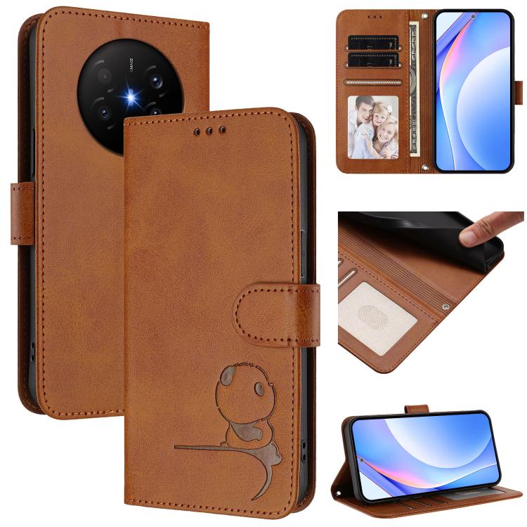 Litter Panda Embossing RFID Leather Phone Case with Lanyard, For Huawei nova 14 Lite / nova 16z, For Huawei Mate 70 Air, For Huawei Pura 80 Ultra, For Huawei Pura 80 Pro, For Huawei Pura 80, For Huawei nova 14 Ultra, For Huawei nova 14 Pro             ...
