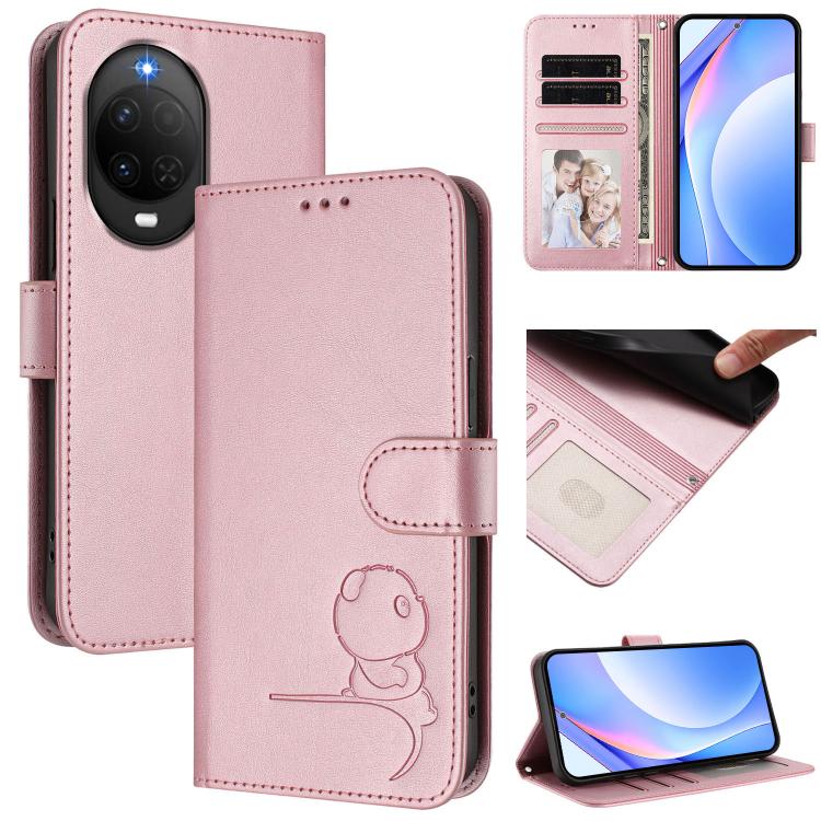 Litter Panda Embossing RFID Leather Phone Case with Lanyard, For Huawei nova 14 Lite / nova 16z, For Huawei Mate 70 Air, For Huawei Pura 80 Ultra, For Huawei Pura 80 Pro, For Huawei Pura 80, For Huawei nova 14 Ultra, For Huawei nova 14 Pro             ...