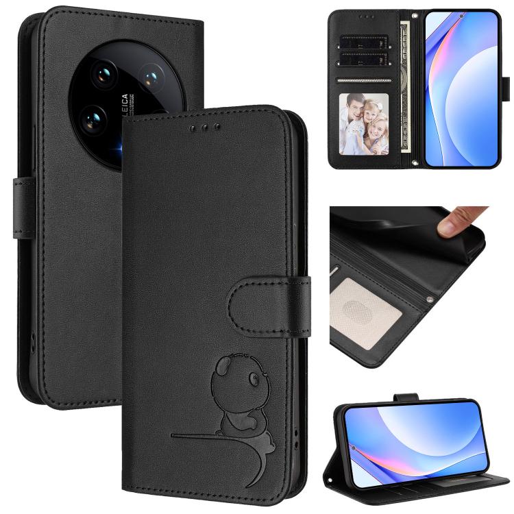 Litter Panda Embossing RFID Leather Phone Case with Lanyard, For Xiaomi Poco F6, For Xiaomi Poco F7, For Xiaomi Poco F6 Pro, For Xiaomi Poco X6 Neo, For Xiaomi Poco X6 Pro, For Xiaomi 14 Ultra, For Xiaomi 14 Pro, For Xiaomi 14