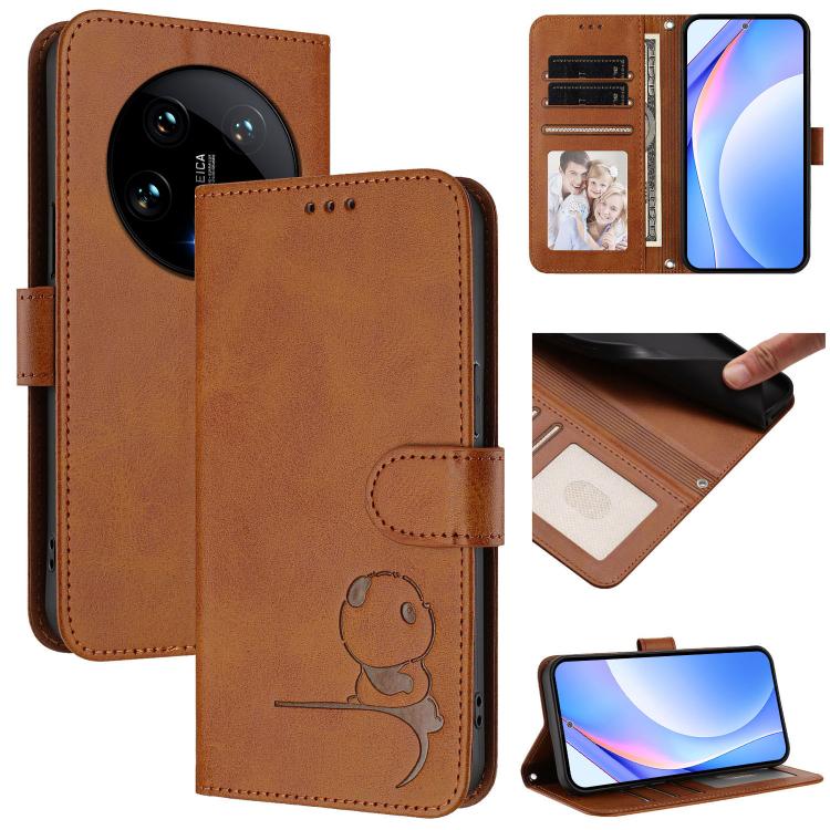Litter Panda Embossing RFID Leather Phone Case with Lanyard, For Xiaomi Poco F6, For Xiaomi Poco F7, For Xiaomi Poco F6 Pro, For Xiaomi Poco X6 Neo, For Xiaomi Poco X6 Pro, For Xiaomi 14 Ultra, For Xiaomi 14 Pro, For Xiaomi 14