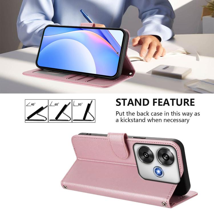 Litter Panda Embossing RFID Leather Phone Case with Lanyard, For Xiaomi Poco F6, For Xiaomi Poco F7, For Xiaomi Poco F6 Pro, For Xiaomi Poco X6 Neo, For Xiaomi Poco X6 Pro, For Xiaomi 14 Ultra, For Xiaomi 14 Pro, For Xiaomi 14