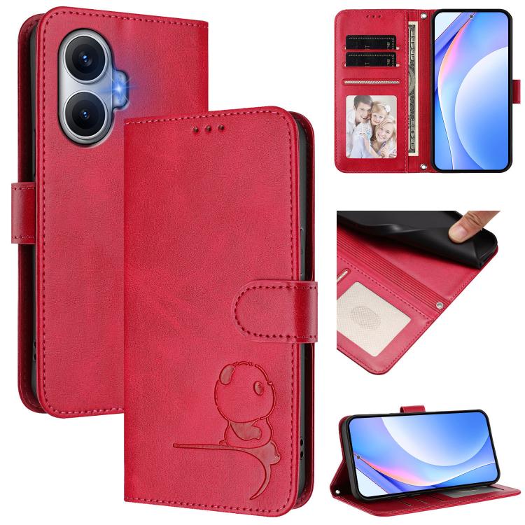 Litter Panda Embossing RFID Leather Phone Case with Lanyard, For Xiaomi Poco F6, For Xiaomi Poco F7, For Xiaomi Poco F6 Pro, For Xiaomi Poco X6 Neo, For Xiaomi Poco X6 Pro, For Xiaomi 14 Ultra, For Xiaomi 14 Pro, For Xiaomi 14