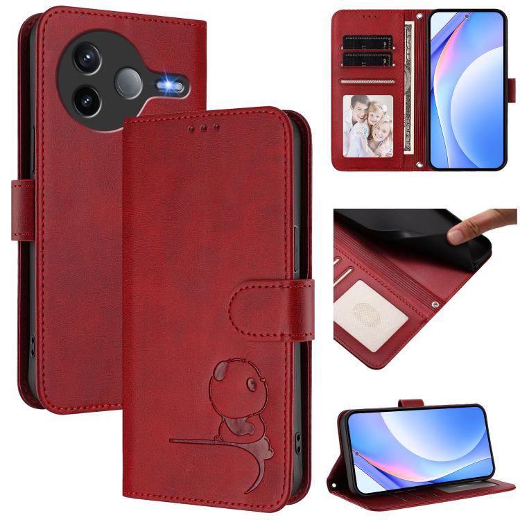 Litter Panda Embossing RFID Leather Phone Case with Lanyard, For Xiaomi 17 Max 5G, For Xiaomi 17T Pro, For Xiaomi Poco M7 4G 169mm, For Xiaomi 15T Pro, For Xiaomi 15T, For Xiaomi Poco F7 Ultra / Redmi K80 Pro, For Xiaomi Poco F7 Pro / Redmi K80        ...