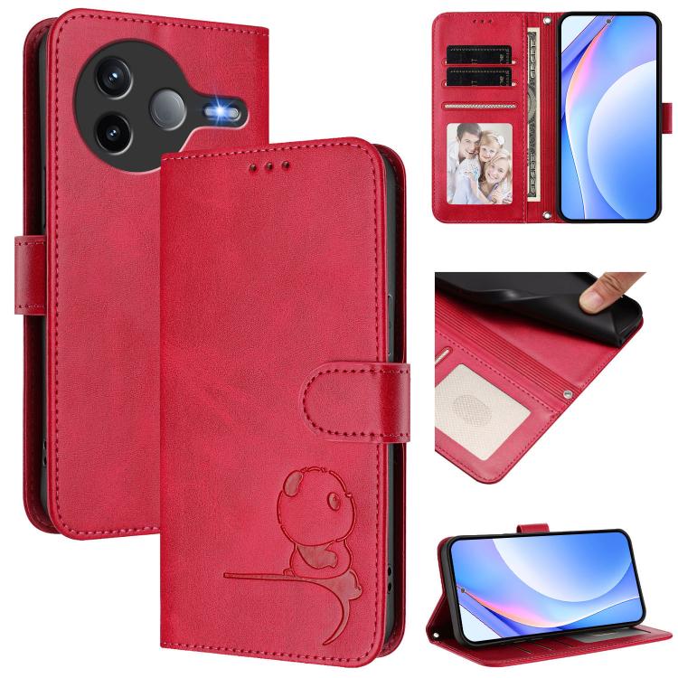 Litter Panda Embossing RFID Leather Phone Case with Lanyard, For Xiaomi 17 Max 5G, For Xiaomi 17T Pro, For Xiaomi Poco M7 4G 169mm, For Xiaomi 15T Pro, For Xiaomi 15T, For Xiaomi Poco F7 Ultra / Redmi K80 Pro, For Xiaomi Poco F7 Pro / Redmi K80        ...