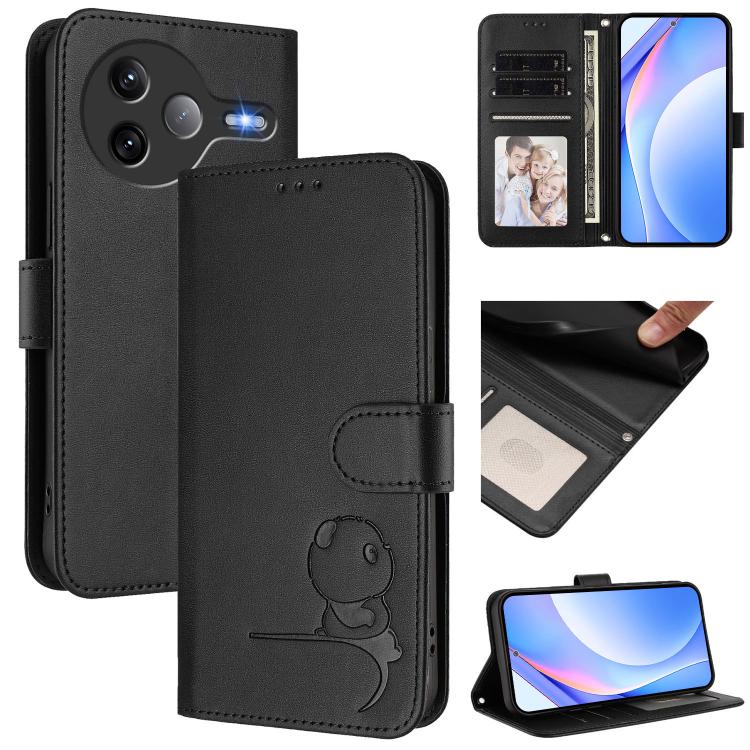 Litter Panda Embossing RFID Leather Phone Case with Lanyard, For Xiaomi 17 Max 5G, For Xiaomi 17T Pro, For Xiaomi Poco M7 4G 169mm, For Xiaomi 15T Pro, For Xiaomi 15T, For Xiaomi Poco F7 Ultra / Redmi K80 Pro, For Xiaomi Poco F7 Pro / Redmi K80        ...