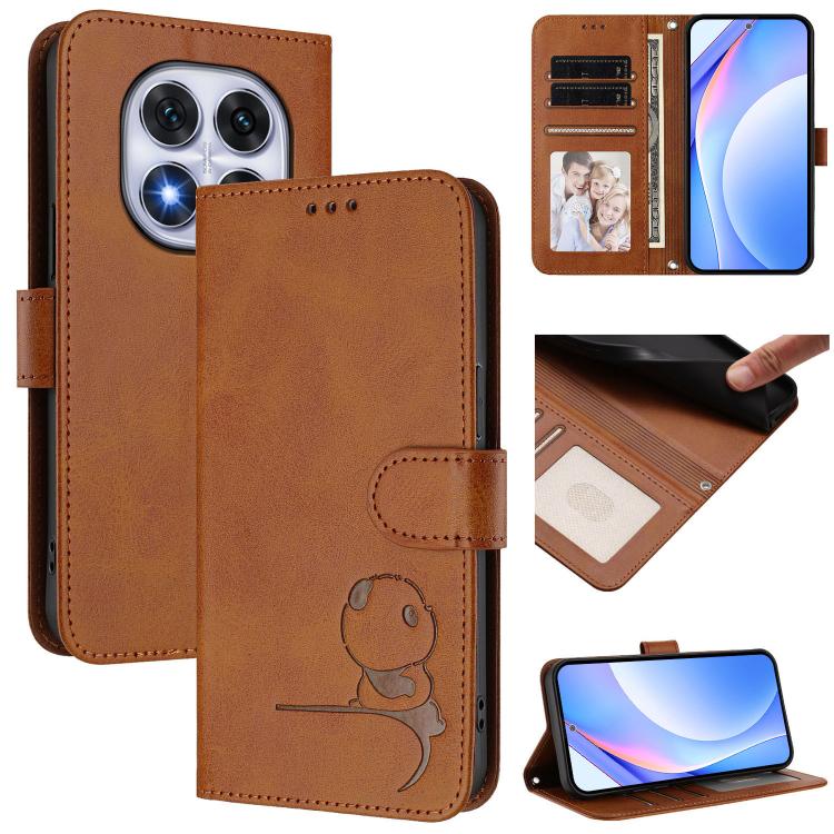 Litter Panda Embossing RFID Leather Phone Case with Lanyard, For Xiaomi Poco X7, For Xiaomi 15 Ultra, For Xiaomi Poco X7 Pro, For Xiaomi Poco M7 Pro 5G, For Xiaomi 15 Pro, For Xiaomi 15, For Xiaomi 14T Pro, For Xiaomi 14T