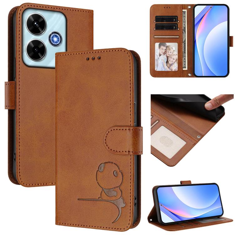 Litter Panda Embossing RFID Leather Phone Case with Lanyard, For Redmi 15 5G Global / 15 4G SEA 169mm, For Redmi 15 5G / 4G EU 171mm, For Redmi 13x / 13 4G / Poco M6 4G, For Redmi A5 4G 173.3mm, For Redmi Note 13 Pro 4G / Note 14S                      ...