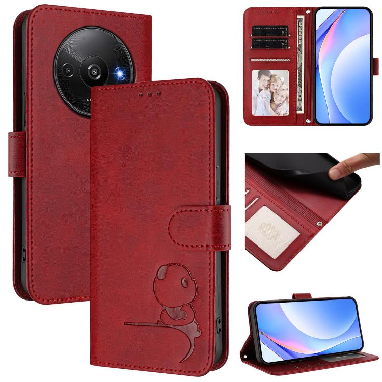 Litter Panda Embossing RFID Leather Phone Case with Lanyard, For Redmi Note 14 Pro 4G, For Redmi Note 14 4G 163.25mm, For Redmi 14C 4G / 14R 5G / A4 5G, For Redmi K70 Ultra, For Redmi A3 / A3x / Xiaomi Poco C61, For Redmi 13C 4G / 5G / Poco C65        ...