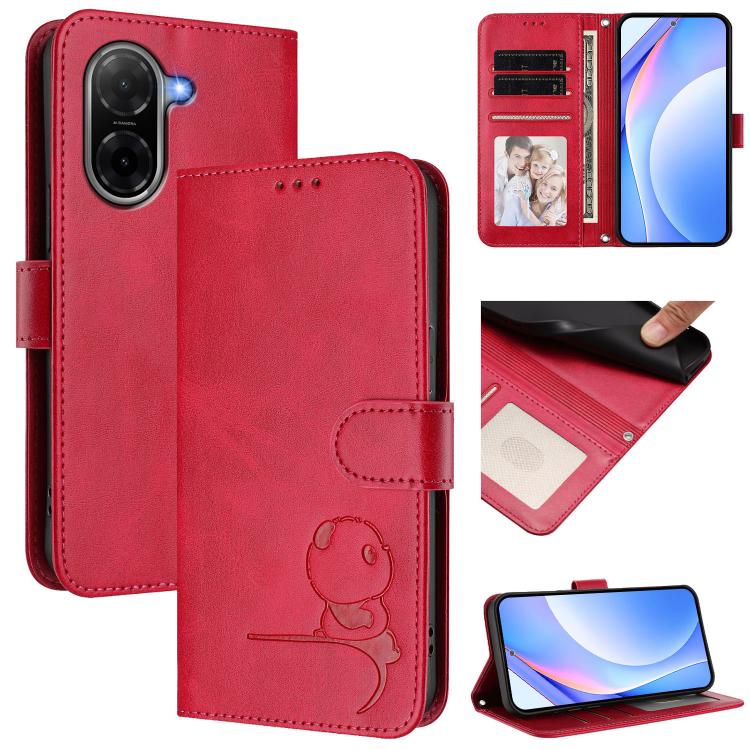 Litter Panda Embossing RFID Leather Phone Case with Lanyard, For Redmi A7 / A5 4G 171mm / Poco C71, For Redmi K90 Max 5G, For Redmi A7 Pro 171mm / Poco C85x 5G, For Redmi Turbo 5 Max / Poco X8 Pro Max, For Redmi Turbo 5 / Poco X8 Pro 5G                ...
