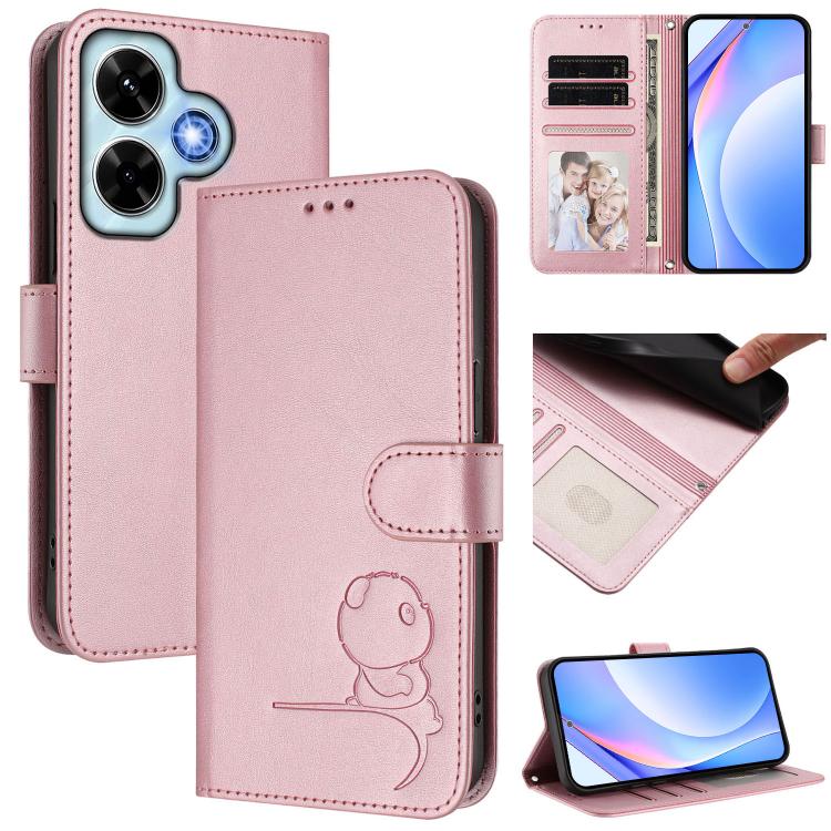 Litter Panda Embossing RFID Leather Phone Case with Lanyard, For Redmi Note 14 Pro 4G, For Redmi Note 14 4G 163.25mm, For Redmi 14C 4G / 14R 5G / A4 5G, For Redmi K70 Ultra, For Redmi A3 / A3x / Xiaomi Poco C61, For Redmi 13C 4G / 5G / Poco C65        ...