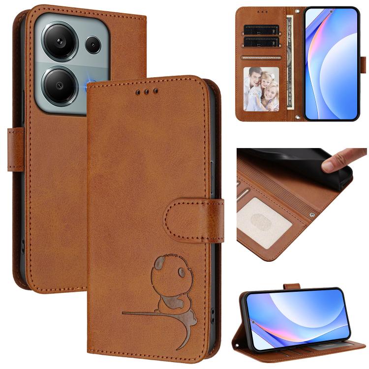 Litter Panda Embossing RFID Leather Phone Case with Lanyard, For Redmi 15 5G Global / 15 4G SEA 169mm, For Redmi 15 5G / 4G EU 171mm, For Redmi 13x / 13 4G / Poco M6 4G, For Redmi A5 4G 173.3mm, For Redmi Note 13 Pro 4G / Note 14S                      ...