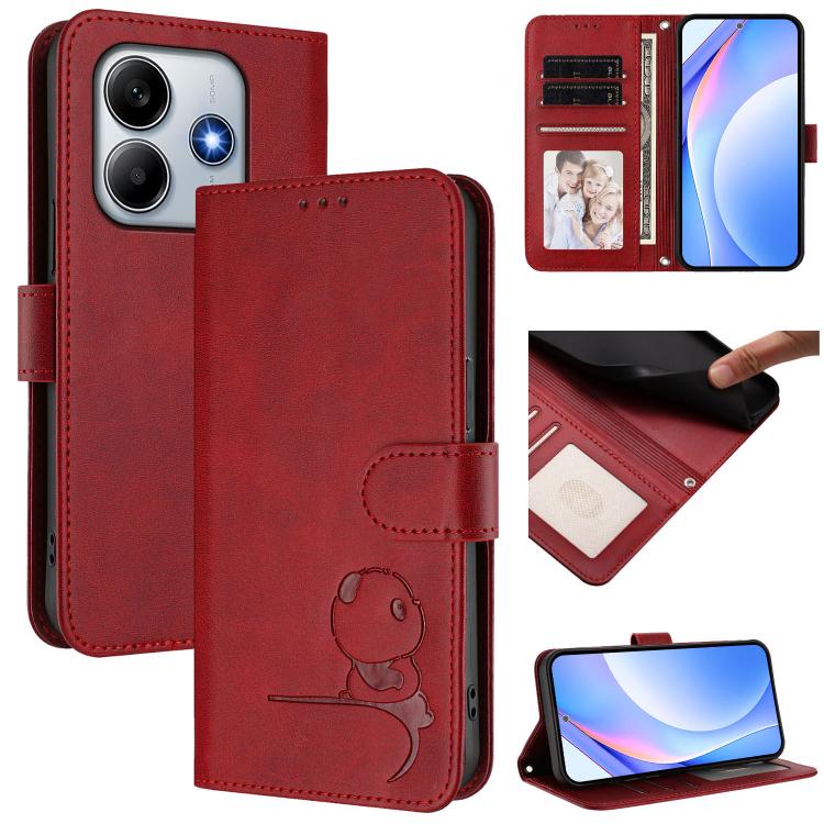 Litter Panda Embossing RFID Leather Phone Case with Lanyard, For Redmi 15 5G Global / 15 4G SEA 169mm, For Redmi 15 5G / 4G EU 171mm, For Redmi 13x / 13 4G / Poco M6 4G, For Redmi A5 4G 173.3mm, For Redmi Note 13 Pro 4G / Note 14S                      ...