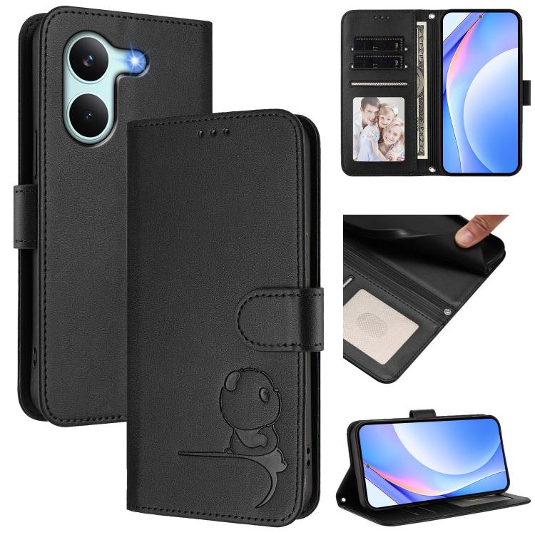 Litter Panda Embossing RFID Leather Phone Case with Lanyard, For Redmi A7 / A5 4G 171mm / Poco C71, For Redmi K90 Max 5G, For Redmi A7 Pro 171mm / Poco C85x 5G, For Redmi Turbo 5 Max / Poco X8 Pro Max, For Redmi Turbo 5 / Poco X8 Pro 5G                ...