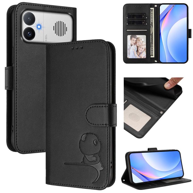 Litter Panda Embossing RFID Leather Phone Case with Lanyard, For Redmi A7 / A5 4G 171mm / Poco C71, For Redmi K90 Max 5G, For Redmi A7 Pro 171mm / Poco C85x 5G, For Redmi Turbo 5 Max / Poco X8 Pro Max, For Redmi Turbo 5 / Poco X8 Pro 5G                ...