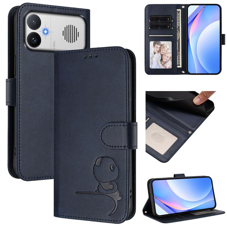 Litter Panda Embossing RFID Leather Phone Case with Lanyard, For Redmi A7 / A5 4G 171mm / Poco C71, For Redmi K90 Max 5G, For Redmi A7 Pro 171mm / Poco C85x 5G, For Redmi Turbo 5 Max / Poco X8 Pro Max, For Redmi Turbo 5 / Poco X8 Pro 5G                ...