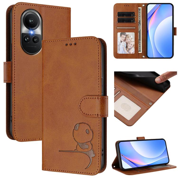 Litter Panda Embossing RFID Leather Phone Case with Lanyard, For OPPO Reno11 Pro 5G Global, For OPPO Find X7 Ultra, For OPPO A58 4G Global, For OPPO Reno10 / Reno10 Pro Global, For OPPO A78 4G Global, For OPPO Find X8 Pro, For OPPO A78 5G Global / A1x ...