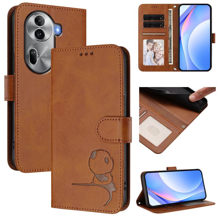 Litter Panda Embossing RFID Leather Phone Case with Lanyard, For OPPO Reno11 Pro 5G Global, For OPPO Find X7 Ultra, For OPPO A58 4G Global, For OPPO Reno10 / Reno10 Pro Global, For OPPO A78 4G Global, For OPPO Find X8 Pro, For OPPO A78 5G Global / A1x ...