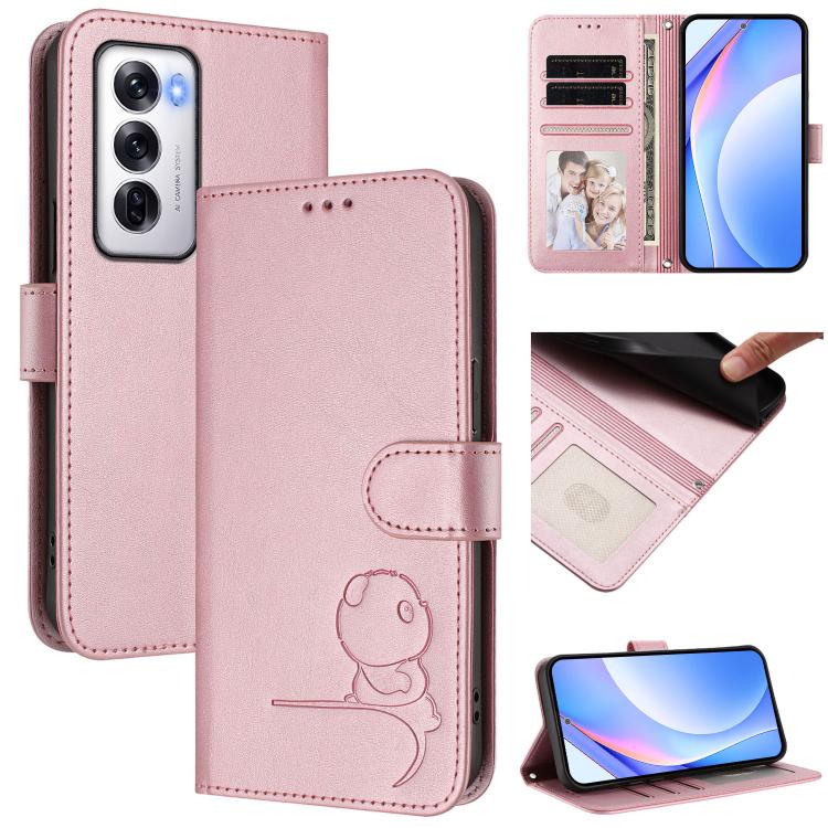 Litter Panda Embossing RFID Leather Phone Case with Lanyard, For OPPO K12x 5G Global, For OPPO Reno12 Pro 5G Global, For OPPO Reno12 5G Global, For OPPO A2 Pro 5G / F27 Pro / F27 Pro+, For OPPO A60 4G Global, For OPPO Reno11 F 5G Global, For OPPO Find ...