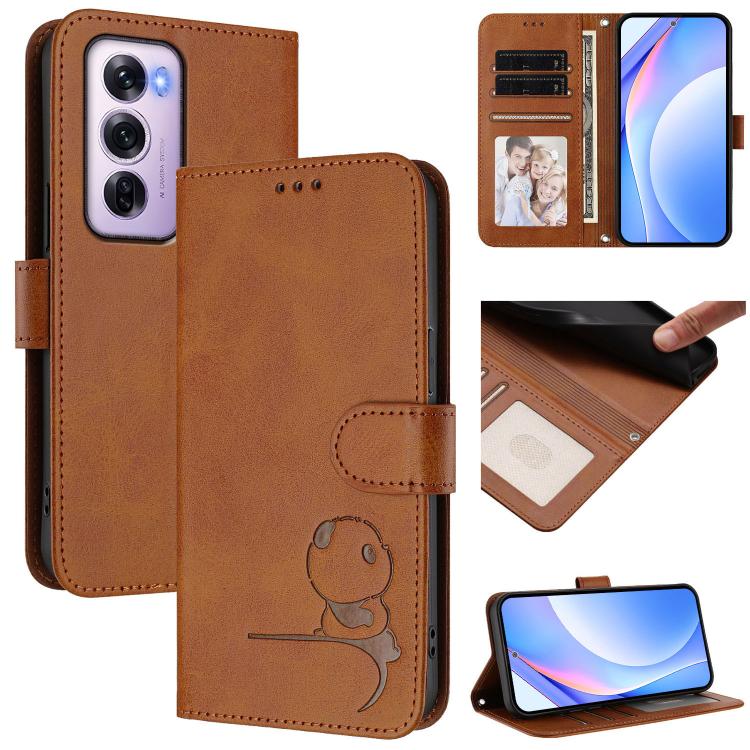 Litter Panda Embossing RFID Leather Phone Case with Lanyard, For OPPO K12x 5G Global, For OPPO Reno12 Pro 5G Global, For OPPO Reno12 5G Global, For OPPO A2 Pro 5G / F27 Pro / F27 Pro+, For OPPO A60 4G Global, For OPPO Reno11 F 5G Global, For OPPO Find ...