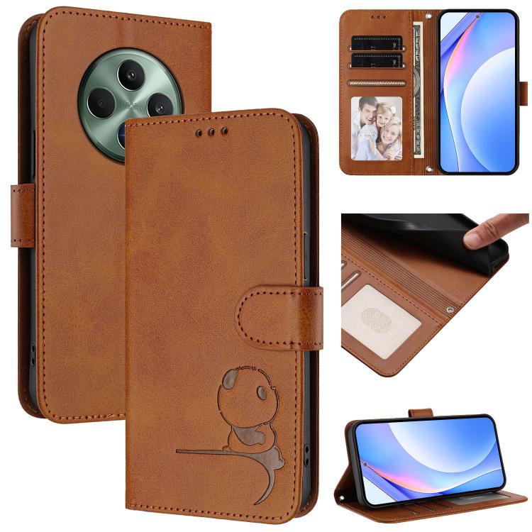 Litter Panda Embossing RFID Leather Phone Case with Lanyard, For OPPO F29 Pro 5G Global, For OPPO F29 5G Global, For OPPO Reno13 Pro 5G Global, For OPPO Reno13 5G Global, For OPPO Find X8, For OPPO A3x 4G / 5G, For OPPO A80 5G EU / A3 Pro 5G Global    ...