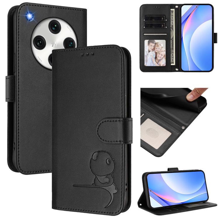 Litter Panda Embossing RFID Leather Phone Case with Lanyard, For OPPO Reno11 Pro 5G Global, For OPPO Find X7 Ultra, For OPPO A58 4G Global, For OPPO Reno10 / Reno10 Pro Global, For OPPO A78 4G Global, For OPPO Find X8 Pro, For OPPO A78 5G Global / A1x ...