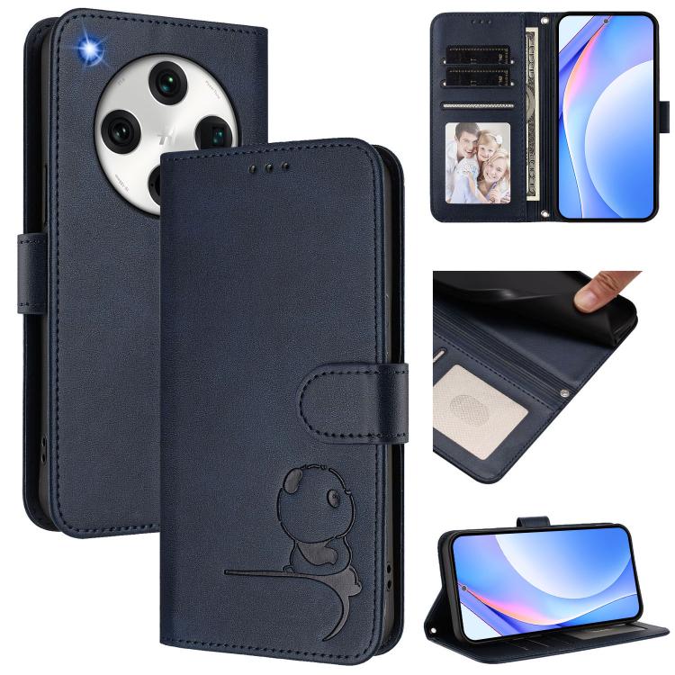 Litter Panda Embossing RFID Leather Phone Case with Lanyard, For OPPO Reno11 Pro 5G Global, For OPPO Find X7 Ultra, For OPPO A58 4G Global, For OPPO Reno10 / Reno10 Pro Global, For OPPO A78 4G Global, For OPPO Find X8 Pro, For OPPO A78 5G Global / A1x ...