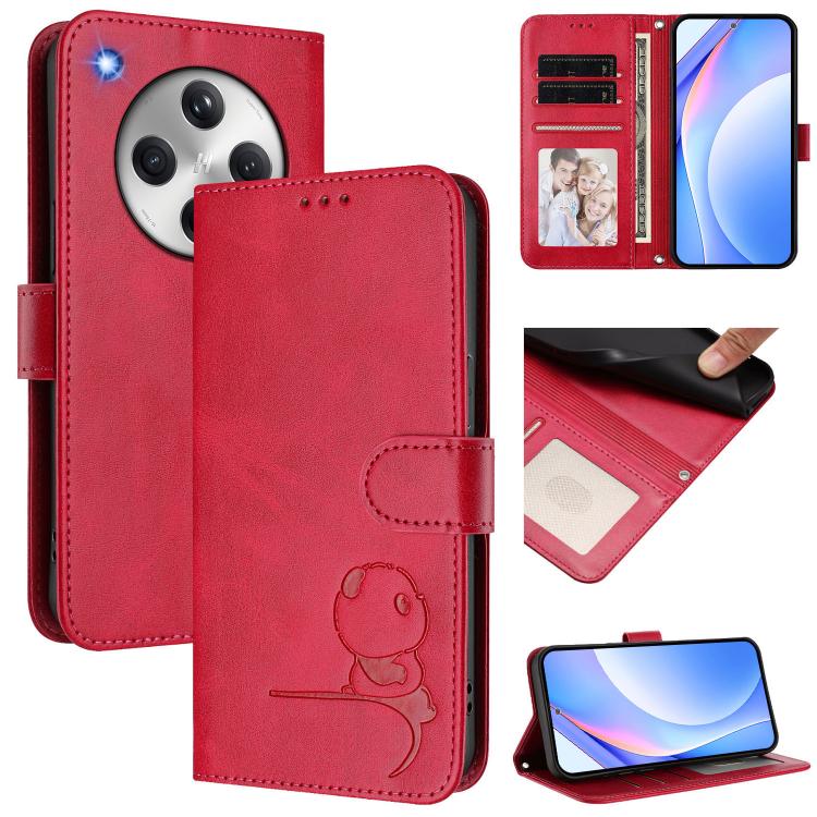 Litter Panda Embossing RFID Leather Phone Case with Lanyard, For OPPO F29 Pro 5G Global, For OPPO F29 5G Global, For OPPO Reno13 Pro 5G Global, For OPPO Reno13 5G Global, For OPPO Find X8, For OPPO A3x 4G / 5G, For OPPO A80 5G EU / A3 Pro 5G Global    ...