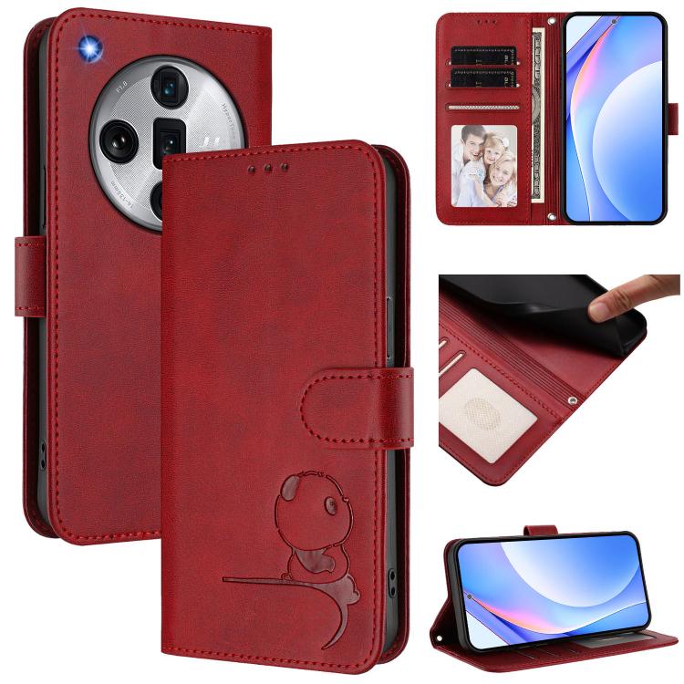 Litter Panda Embossing RFID Leather Phone Case with Lanyard, For OPPO Reno11 Pro 5G Global, For OPPO Find X7 Ultra, For OPPO A58 4G Global, For OPPO Reno10 / Reno10 Pro Global, For OPPO A78 4G Global, For OPPO Find X8 Pro, For OPPO A78 5G Global / A1x ...