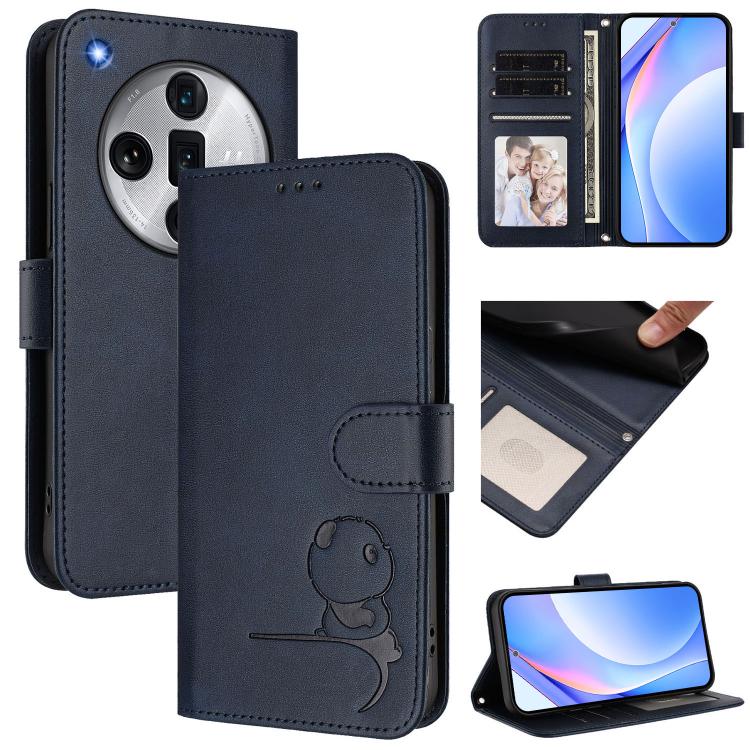 Litter Panda Embossing RFID Leather Phone Case with Lanyard, For OPPO Reno11 Pro 5G Global, For OPPO Find X7 Ultra, For OPPO A58 4G Global, For OPPO Reno10 / Reno10 Pro Global, For OPPO A78 4G Global, For OPPO Find X8 Pro, For OPPO A78 5G Global / A1x ...