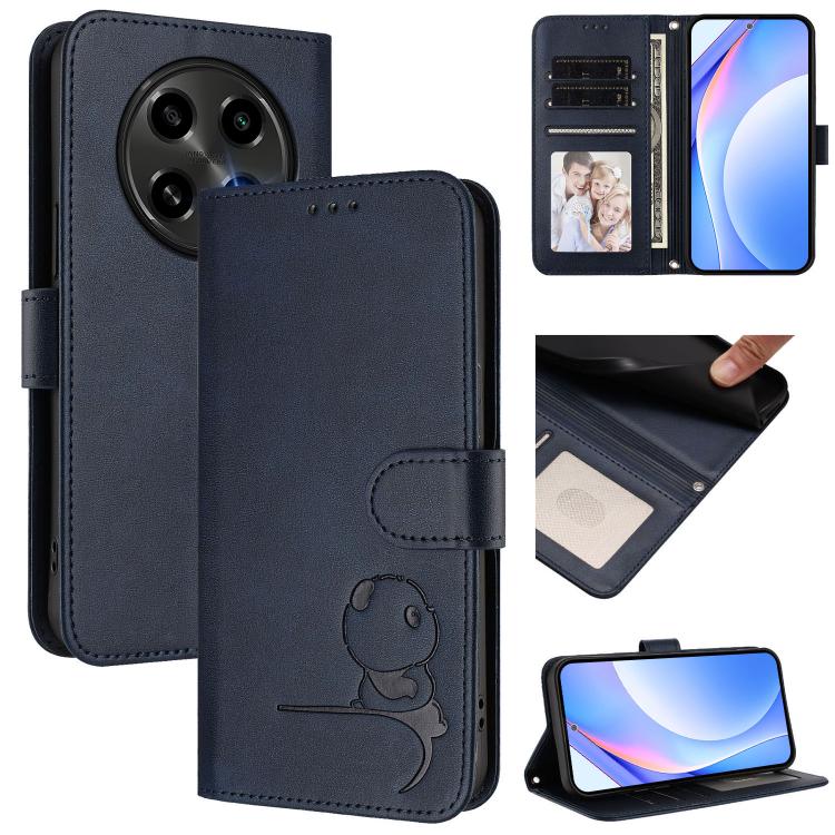 Litter Panda Embossing RFID Leather Phone Case with Lanyard, For OPPO K12x 5G Global, For OPPO Reno12 Pro 5G Global, For OPPO Reno12 5G Global, For OPPO A2 Pro 5G / F27 Pro / F27 Pro+, For OPPO A60 4G Global, For OPPO Reno11 F 5G Global, For OPPO Find ...