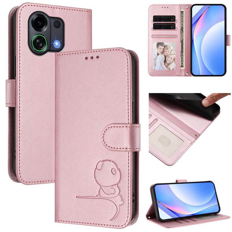 Litter Panda Embossing RFID Leather Phone Case with Lanyard, For OPPO Reno16 F / Reno16 FS 5G, For OPPO Reno16 / Reno16 Pro 5G Global, For OPPO Find X9s Pro, For OPPO Find X9 Ultra, For OPPO Find X9, For OPPO A6 GT 5G, For OPPO Find X9 Pro             ...