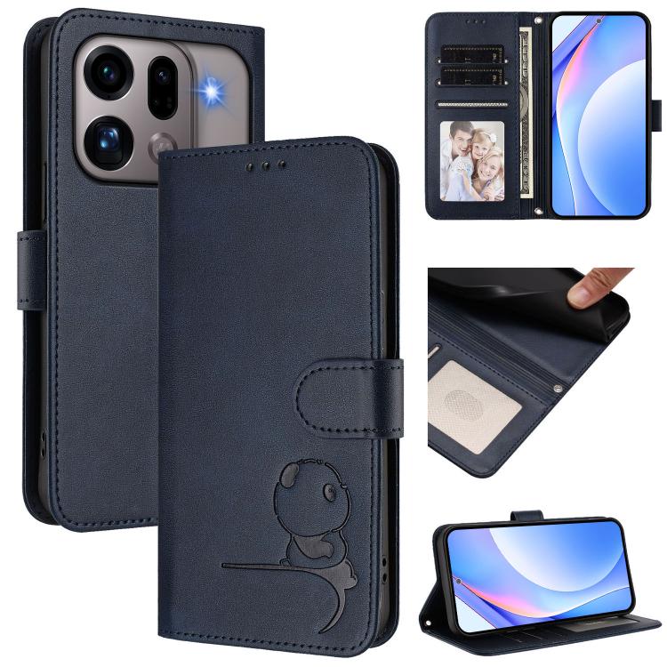 Litter Panda Embossing RFID Leather Phone Case with Lanyard, For OPPO Reno16 F / Reno16 FS 5G, For OPPO Reno16 / Reno16 Pro 5G Global, For OPPO Find X9s Pro, For OPPO Find X9 Ultra, For OPPO Find X9, For OPPO A6 GT 5G, For OPPO Find X9 Pro             ...