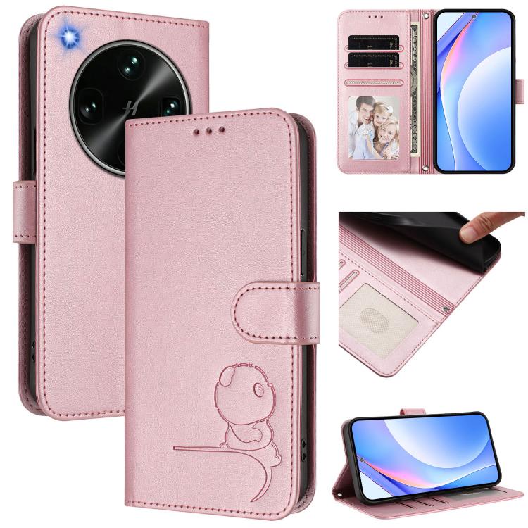 Litter Panda Embossing RFID Leather Phone Case with Lanyard, For OPPO Reno16 F / Reno16 FS 5G, For OPPO Reno16 / Reno16 Pro 5G Global, For OPPO Find X9s Pro, For OPPO Find X9 Ultra, For OPPO Find X9, For OPPO A6 GT 5G, For OPPO Find X9 Pro             ...