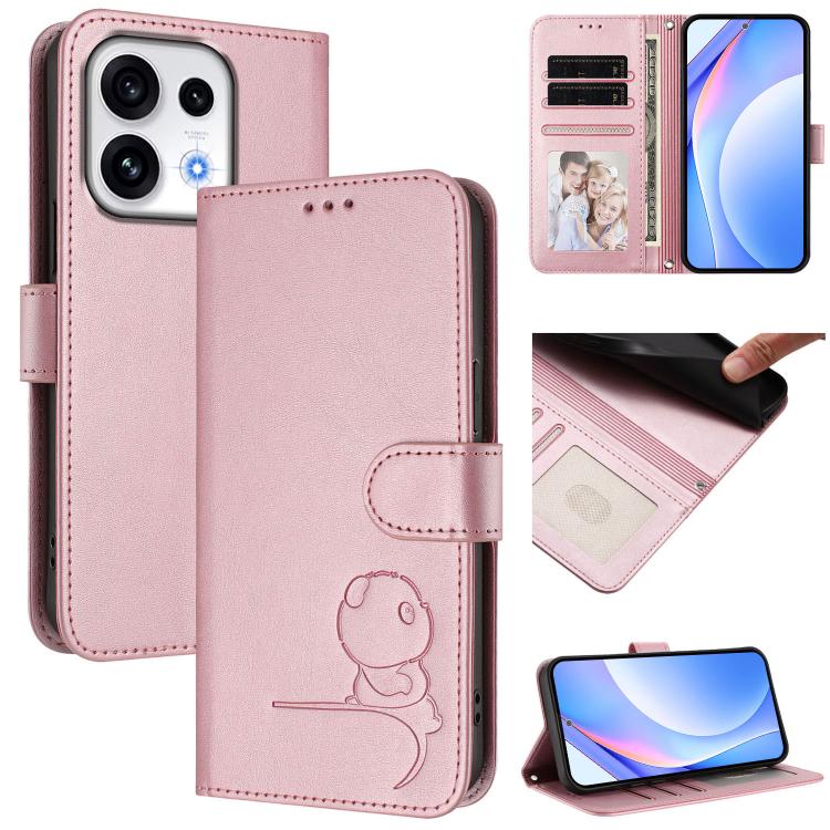 Litter Panda Embossing RFID Leather Phone Case with Lanyard, For OPPO Reno16 F / Reno16 FS 5G, For OPPO Reno16 / Reno16 Pro 5G Global, For OPPO Find X9s Pro, For OPPO Find X9 Ultra, For OPPO Find X9, For OPPO A6 GT 5G, For OPPO Find X9 Pro             ...