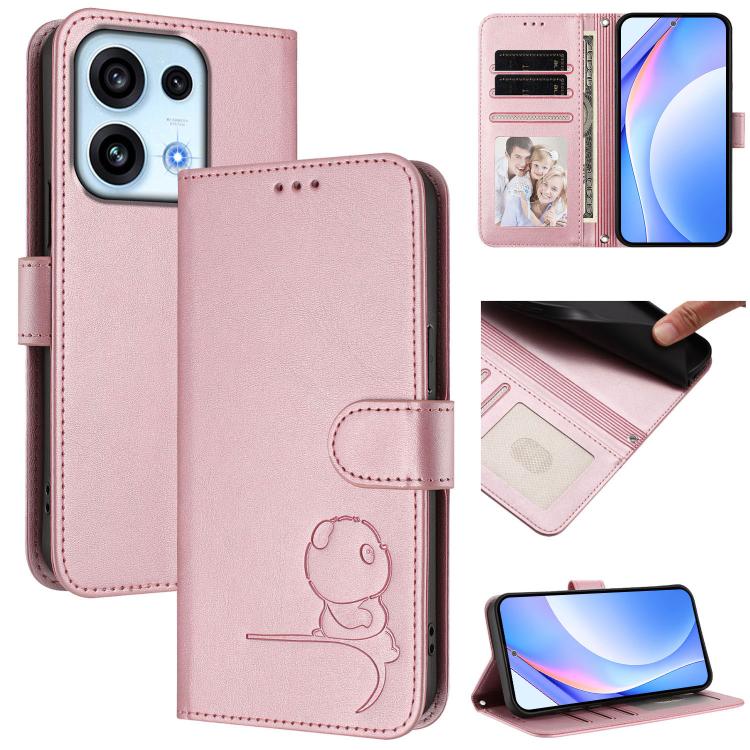 Litter Panda Embossing RFID Leather Phone Case with Lanyard, For OPPO Reno16 F / Reno16 FS 5G, For OPPO Reno16 / Reno16 Pro 5G Global, For OPPO Find X9s Pro, For OPPO Find X9 Ultra, For OPPO Find X9, For OPPO A6 GT 5G, For OPPO Find X9 Pro             ...