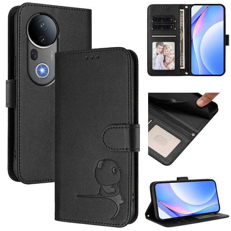 Litter Panda Embossing RFID Leather Phone Case with Lanyard, For vivo Y39 5G, For vivo Y29s 5G / Y04 5G, For vivo Y19s 4G / Y29 5G, For vivo S20, For vivo S20 Pro, For vivo Y300 / V40 Lite 5G IDN, For vivo X200 Pro mini, For vivo V40e / iQOO Z9s