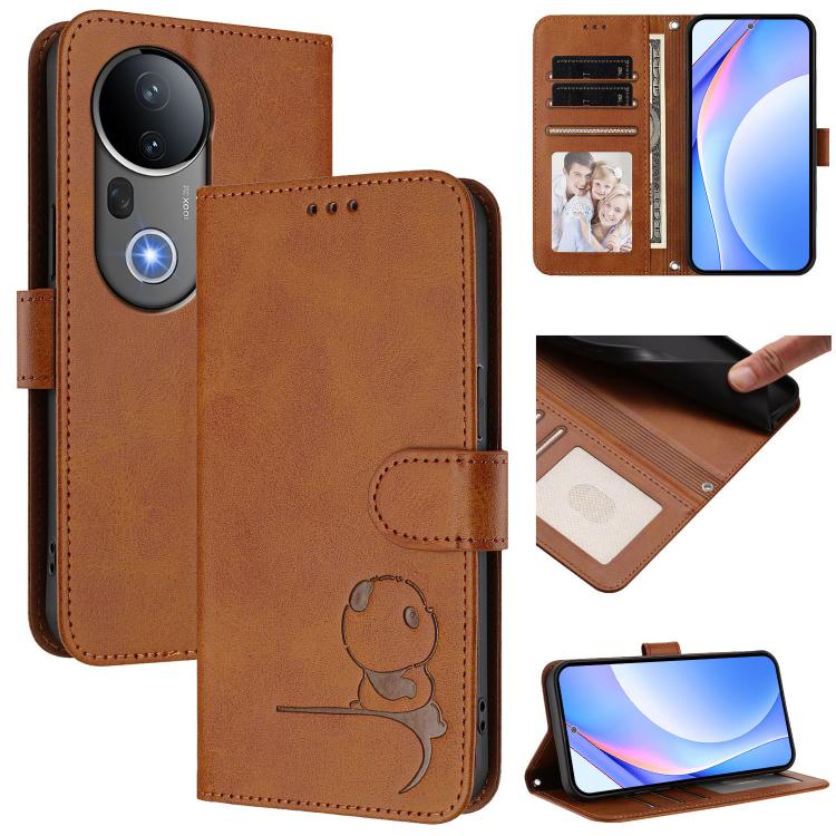 Litter Panda Embossing RFID Leather Phone Case with Lanyard, For vivo Y39 5G, For vivo Y29s 5G / Y04 5G, For vivo Y19s 4G / Y29 5G, For vivo S20, For vivo S20 Pro, For vivo Y300 / V40 Lite 5G IDN, For vivo X200 Pro mini, For vivo V40e / iQOO Z9s