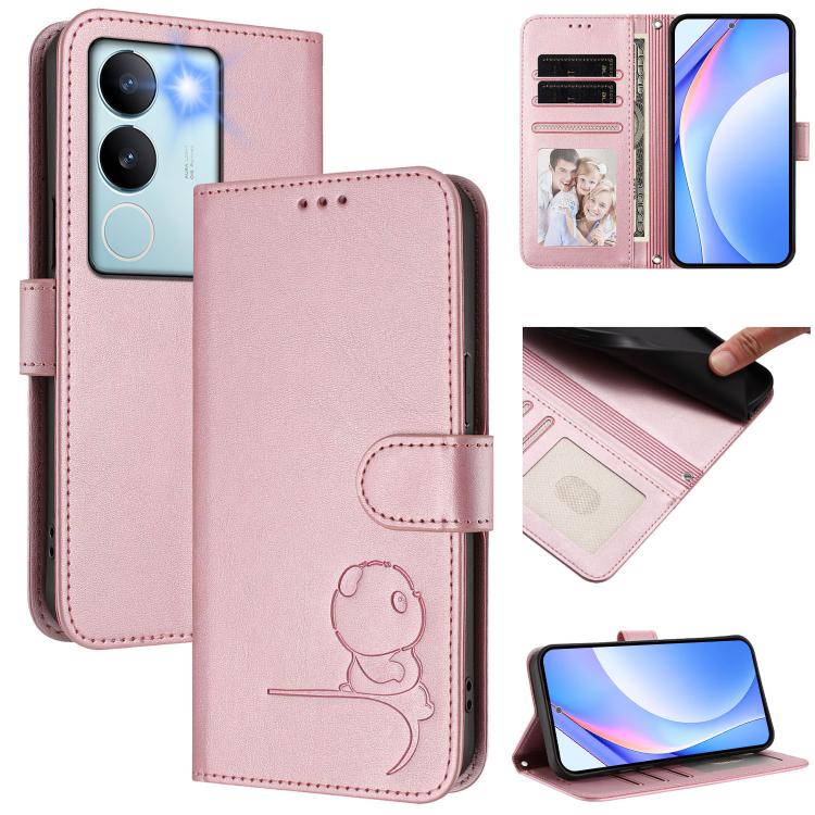 Litter Panda Embossing RFID Leather Phone Case with Lanyard, For vivo iQOO Z9x, For vivo iQOO Z9 / Z9 Turbo, For vivo V30 / V30 Pro, For vivo V29e / Y200 5G / V30 Lite 5G, For vivo Y36 5G / 4G / India, For vivo V29 / V29 Pro, For vivo Y17s             ...