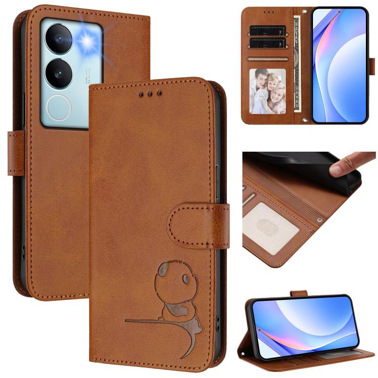 Litter Panda Embossing RFID Leather Phone Case with Lanyard, For vivo iQOO Z9x, For vivo iQOO Z9 / Z9 Turbo, For vivo V30 / V30 Pro, For vivo V29e / Y200 5G / V30 Lite 5G, For vivo Y36 5G / 4G / India, For vivo V29 / V29 Pro, For vivo Y17s             ...