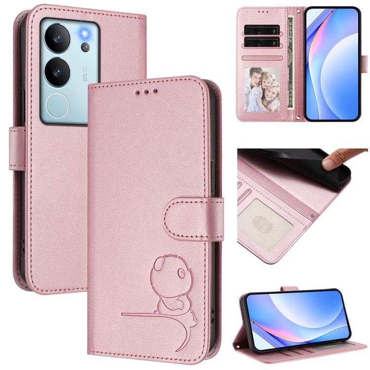 Litter Panda Embossing RFID Leather Phone Case with Lanyard, For vivo iQOO Z9x, For vivo iQOO Z9 / Z9 Turbo, For vivo V30 / V30 Pro, For vivo V29e / Y200 5G / V30 Lite 5G, For vivo Y36 5G / 4G / India, For vivo V29 / V29 Pro, For vivo Y17s             ...